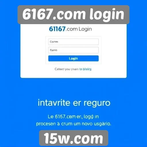 Acessando o site 6167.com como usuário novo