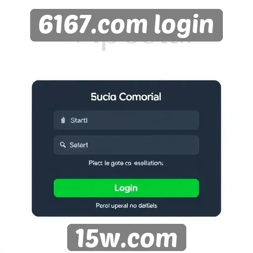 Funcionamento do sistema de login no 6167.com